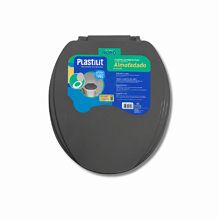 Assento Almofadado Cinza Escuro Plastilit