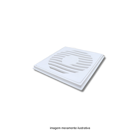 Grelha Quadrada Branca 100MM Plastilit