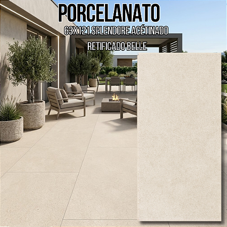Porcelanato "A" 63x121 Splendore Acetinado Retificado Belle
