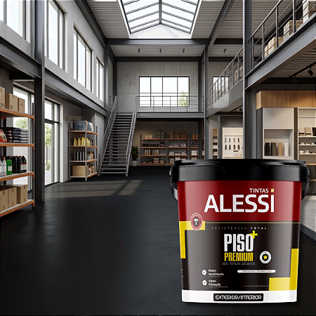 Tinta Piso Acrílica Premium Preto 18 L Alessi