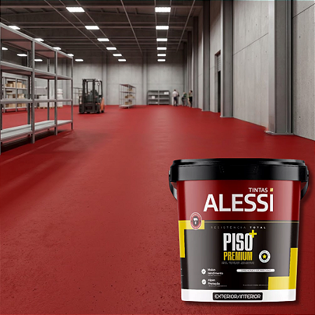 Tinta Piso Acrílica Premium Vermelho Segurança 18 L Alessi