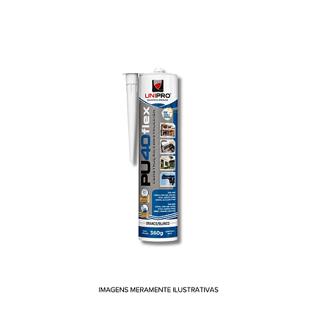 Adesivo Poliuretano PU40 360 gr Branco Unipro