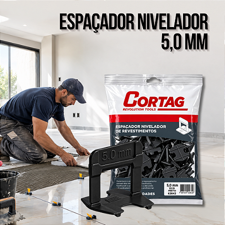 Espaçador Nivelador Eco 5,0 mm Preto Cortag
