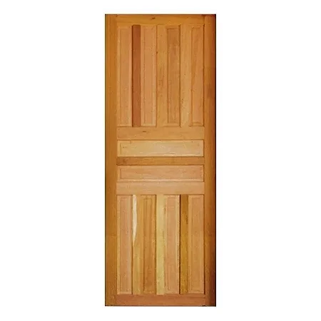 Porta de Madeira Almofadada Externa Mista Cedro/Eucalipto 2,10x0,80 m