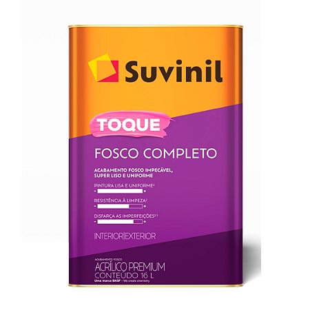 Tinta Acrílica Toque Fosco Completo 18L Branco Neve Suvinil