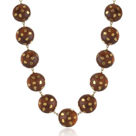 COLAR CURTO MULTI SMALL SPOT AMBAR DOURADO COLEÇÃO FELINA NÁDIA GIMENES