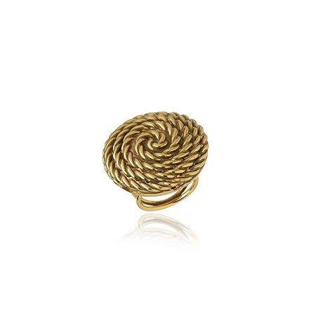 ANEL CORDA METAL ARO 18 DOURADO COLEÇÃO FELINA NÁDIA GIMENES