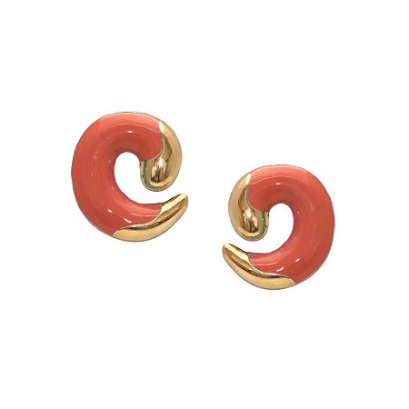 BRINCO BRISA PINO VERMELHO DOURADO SHEILA MORAIS