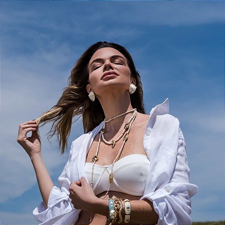PULSEIRA OLHO GREGO WHITE GIO BERNARDES