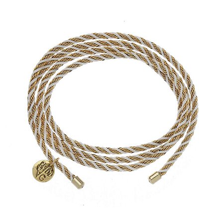 PULSEIRA CORRENTE COM LINHA BRANCA DOURADO NADIA GIMENES