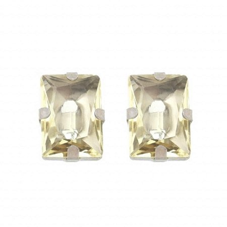 BRINCO CAIXINHA PEDRA CRISTAL RETANGULAR LAPIDADA JONQUIL JULIANA MANZINI