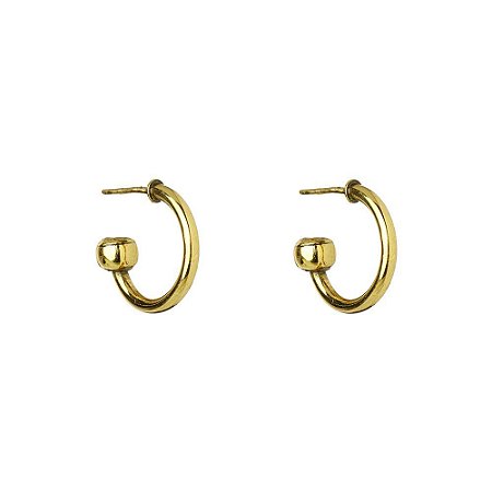 BRINCO MEIA ARGOLA DOURADO NADIA GIMENES