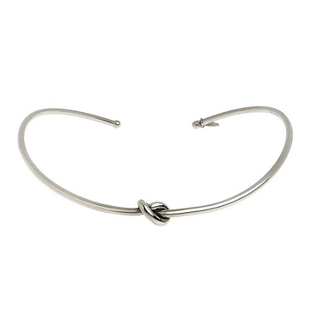 COLAR GARGANTILHA NÓ PRATEADO NADIA GIMENES