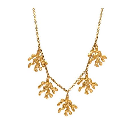 COLAR DOURADO DE CORAIS COLEÇÃO PESCARIA SHEILA MORAIS