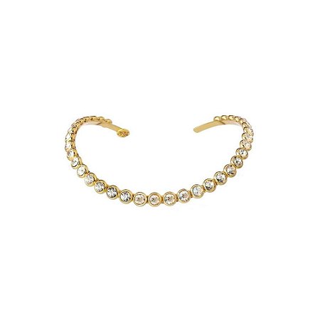 COLAR GARGANTILHA CRISTAIS VELVET DOURADO NÁDIA GIMENES