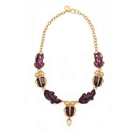 COLAR MIX SORTE ROXO COLEÇÃO SORTE E FORÇA ROSANA BERNARDES