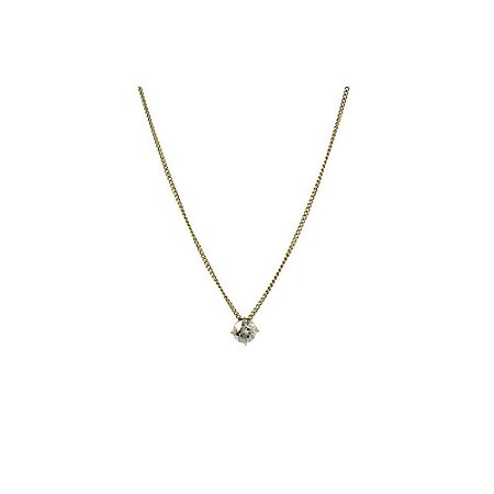 COLAR PONTO DE LUZ CRISTAL DOURADO NÁDIA GIMENES