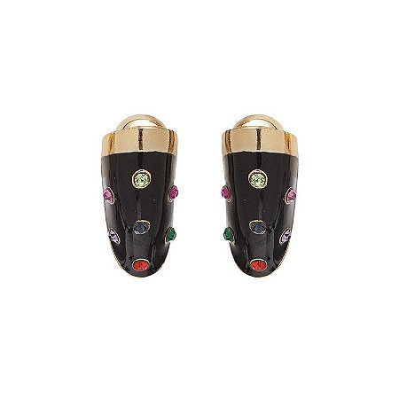 BRINCO PARIS ESMALTADO PRETO ROSANA BERNARDES