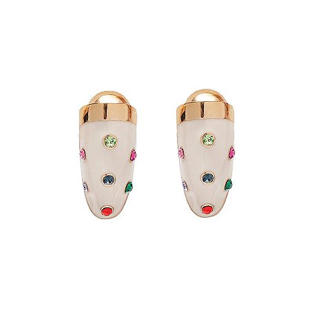 BRINCO PARIS ESMALTADO BRANCO ROSANA BERNARDES