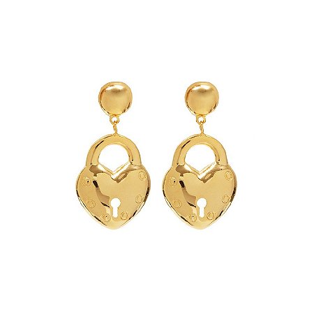 BRINCO CADEADO CORAÇÃO DOURADO COLEÇÃO VALENTINES ROSANA BERNARDES