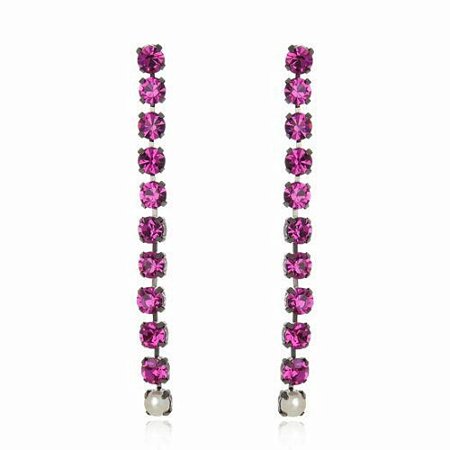 BRINCO FRANJA PEDRA FUSCHIA PÉROLA GRAFITE CRISTINA SABATINI