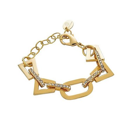 PULSEIRA LUX LINKS DOURADA COLEÇÃO GLAM CRISTINA SABATINI