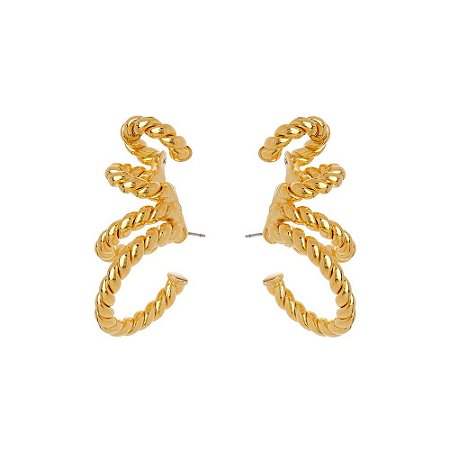 BRINCO MULTI MEIA ARGOLA WAVES DOURADO NÁDIA GIIMENES