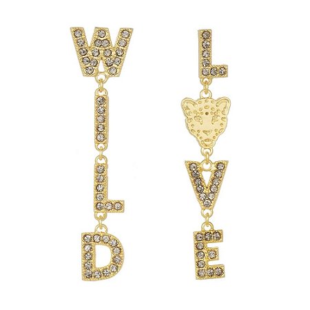BRINCO WILD LOVE BLACK DIAMOND DOURADO COLEÇÃO WILD LOVE NÁDIA GIMENES
