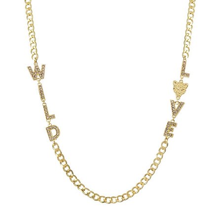 COLAR LONGO WILD LOVE BLACK DIAMOND DOURADO COLEÇÃO WILD LOVE NÁDIA GIMENES