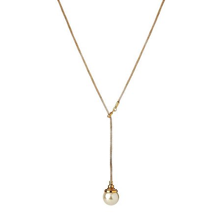 COLAR PINGENTE FASCÍNIO PÉROLA DOURADO NÁDIA GIMENES