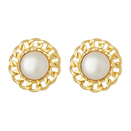BRINCO DE PRESSÃO PEARL LINK DOURADO COLEÇÃO WILD LOVE NADIA GIMENES