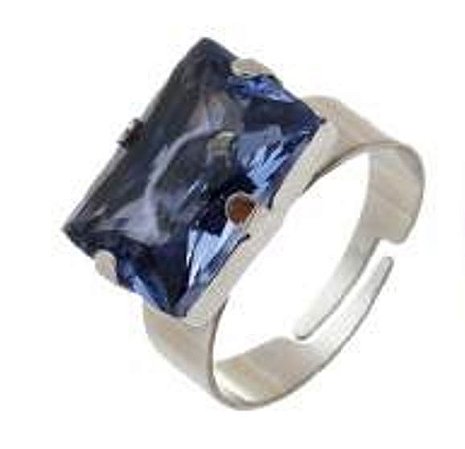 ANEL RETANGULAR CRISTAL LAVANDA JULIANA MANZINI