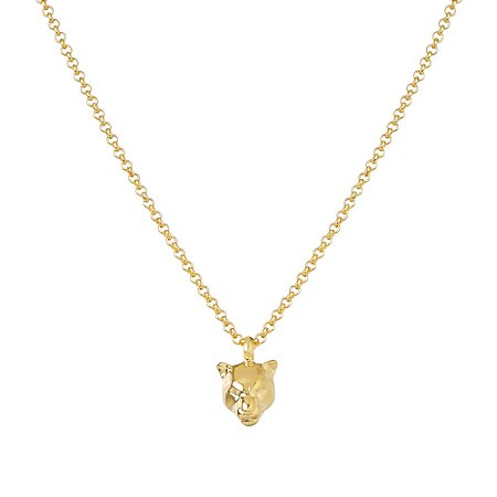 COLAR CURTO MINI LEOPARDO DOURADO NADIA GIMENES