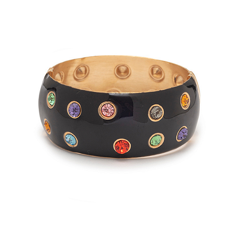 BRACELETE TINA TURNER ESMALTE BLACK ROSANA BERNARDES