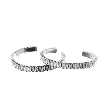 KIT PULSEIRAS ZIRCÔNIA PRATEADA JULIANA MANZINI