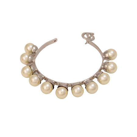 BRACELETE OURO BRANCO PÉROLA SHEILA MORAIS