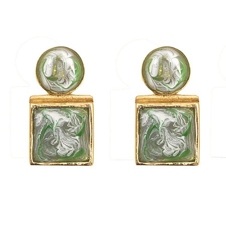 BRINCO MÁRMORE VERDE COLEÇÃO EGITO ROSANA BERNARDES