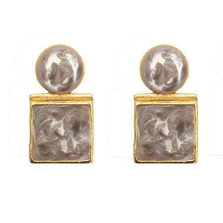 BRINCO MÁRMORE CINZA COLEÇÃO EGITO ROSANA BERNARDES