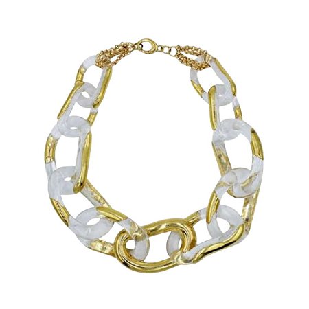 COLAR CURVA DOS VENTOS TRANSPARENTE DOURADO PALONE