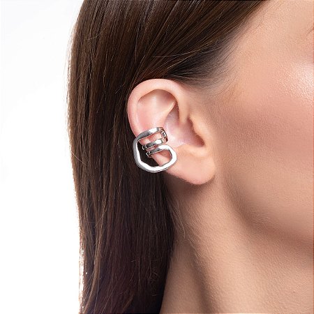 PIERCING ORGÂNICO RÓDIO BRANCO BULKY & VOGA