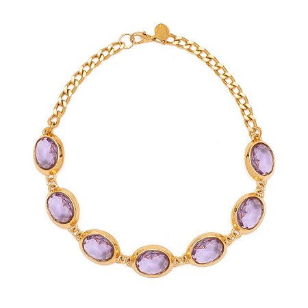 COLAR NEFERTARI OVAL LILÁS ROSANA BERNARDES