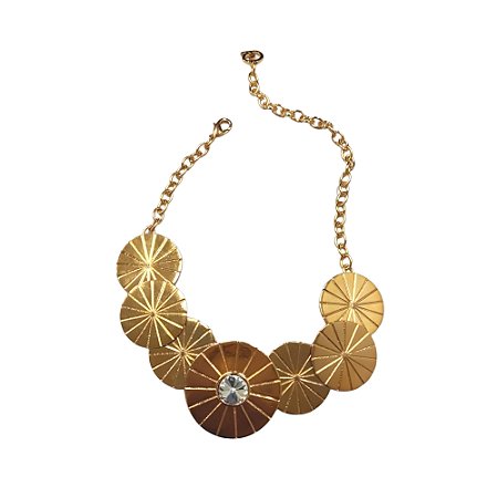 COLAR OURO DECORATIF CRISTAL SHEILA MORAIS