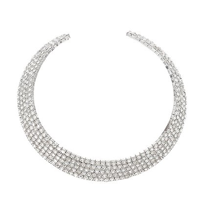 CHOKER STRASS MÉDIA ROSANA BERNARDES COLEÇÃO COLOR ROCK