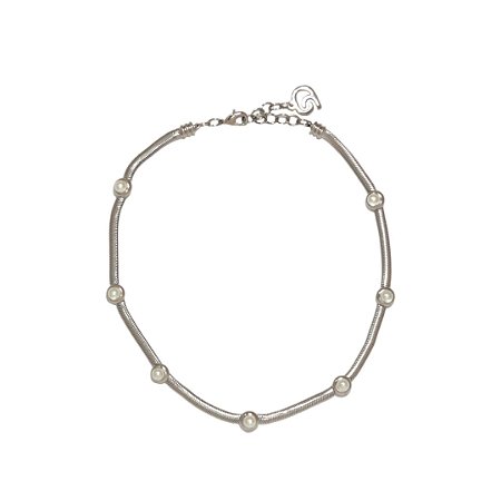 COLAR OURO BRANCO PÉROLA SHEILA MORAIS