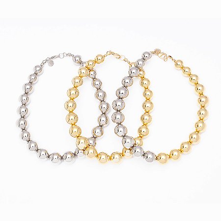 COLAR BOLAS  DOURADO ROSANA BERNARDES