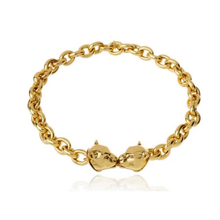 COLAR CURTO IMÃ LEOPARDO METAL COLEÇÃO FELINA NÁDIA GIMENES