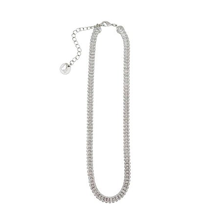 COLAR BAGUETE PRATEADA