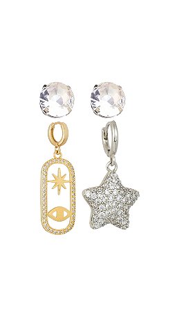 BRINCO KIT DE PINGENTES BOSSA ESTRELA E OLHO MIX JULIANA MANZINI