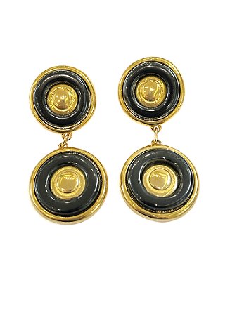 BRINCO PRESSÃO ALICIA DUPLO PRETO ROSANA BERNARDES