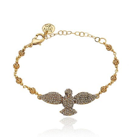 PULSEIRA ESPÍRITO SANTO PAVE DOURADO NADIA GIMENES
